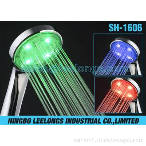 Color Changing Temperature Controlled LED Shower Head Rain